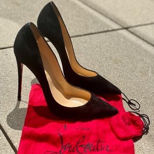 Christian Louboutin So Kate Black Suede Pump Heel 42